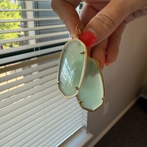 Kendra Scott Green and Gold Earrings